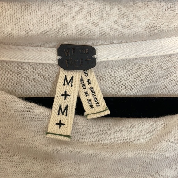 Free People Linen We the Free Seaside Cowl Neck Striped Crop Top - Picture 5 of 7